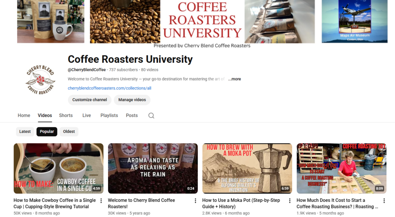 Coffee Roasters Univerity YouTube Channel-1 Coffee Roasters Univerity YouTube Channel-1